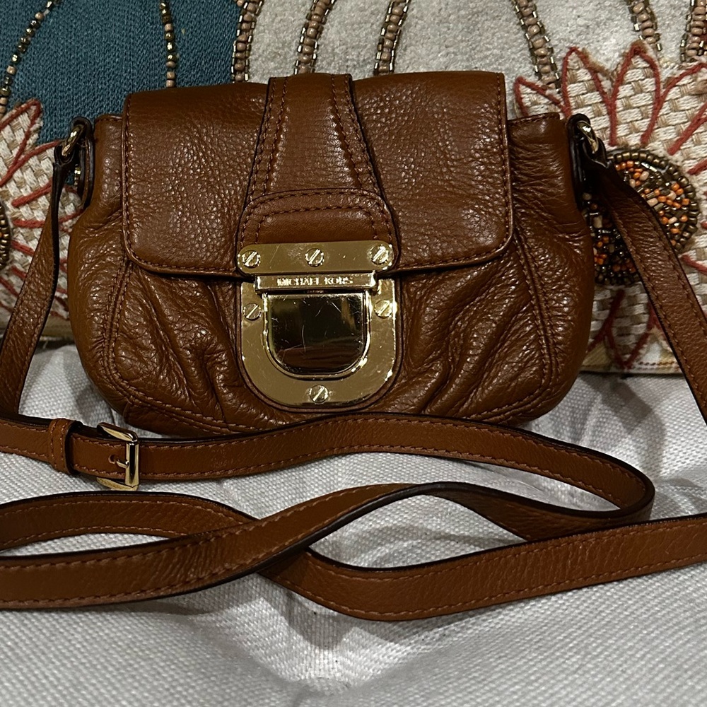 MICHAEL Michael Kors Tan Leather Crossbody Bag